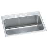 Lustertone Classic Stainless Steel 31" X 22" X 11-5/8" 3-Hole Single Bowl Drop-In Sink, DLR3122123