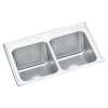 Lustertone Classic Stainless Steel 33" X 22" X 10-1/8" 1-Hole Equal Double Bowl Drop-In Sink, DLR3322101