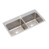 Lustertone Classic Stainless Steel 43" X 22" X 12-1/8", Equal Double Bowl Drop-In Sink, DLR4322120