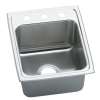 Lustertone Classic Stainless Steel 17" X 22" X 10-1/8", 0-Hole Single Bowl Drop-In Sink With Quick-Clip, DLRQ1722100