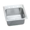 Lustertone Classic Stainless Steel 19-1/2" X 19" X 10-1/8" 3-Hole Single Bowl Drop-In Laundry Sink With Quick-Clip, DLRQ1919103