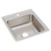 Gourmet Stainless Steel 19-1/2" X 22" X 10-1/8" 1-Hole Single Bowl Drop-In Sink With Quick-Clip, DLRQ2022101