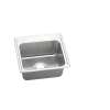 Lustertone Classic Stainless Steel 22" X 19-1/2" X 10-1/8" 1-Hole Single Bowl Drop-In Sink With Quick-Clip, DLRQ2219101