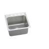 Lustertone Classic Stainless Steel 22" X 22" X 10-1/8" 1-Hole Single Bowl Drop-In Sink With Quick-Clip, DLRQ2222101