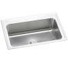 Lustertone Classic Stainless Steel 33" X 22" X 10" 2-Hole Single Bowl Drop-In Sink With Perfect Drain(R), DLRS332210PD2