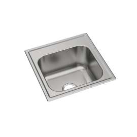 Dayton Stainless Steel 20" X 20" X 10-1/8", 0-Hole Single Bowl Drop-In Laundry Sink, DPC12020100