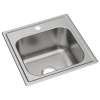 Dayton Stainless Steel 20" X 20" X 10-1/8" 1-Hole Single Bowl Drop-In Laundry Sink, DPC12020101