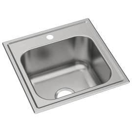 Dayton Stainless Steel 20" X 20" X 10-1/8" 1-Hole Single Bowl Drop-In Laundry Sink, DPC12020101