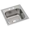 Dayton Stainless Steel 20" X 20" X 10-1/8" 2-Hole Single Bowl Drop-In Laundry Sink, DPC12020102