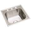 Dayton Stainless Steel 20" X 20" X 10-1/8" 3-Hole Single Bowl Drop-In Laundry Sink, DPC12020103