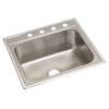 Dayton Stainless Steel 25" X 22" X 10-1/4" 4-Hole Single Bowl Drop-In Sink, DPC12522104