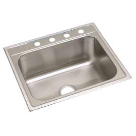 Dayton Stainless Steel 25" X 22" X 10-1/4" Mr2-Hole Single Bowl Drop-In Sink, DPC1252210MR2