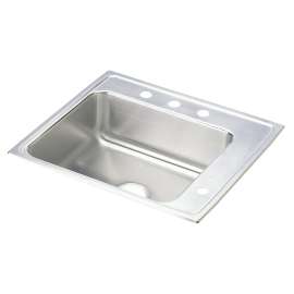 Lustertone Classic Stainless Steel 22" X 19-1/2" X 4-1/2" Single Bowl Drop-In Classroom Ada Sink, DRKAD222045R2