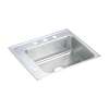 Lustertone Classic Stainless Steel 22" X 19-1/2" X 6-1/2" Single Bowl Drop-In Classroom Ada Sink, DRKAD222065L3