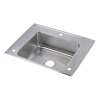 Lustertone Classic Stainless Steel 28" X 22" X 5-1/2", Single Bowl Drop-In Classroom Ada Sink, DRKAD2822550