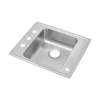Lustertone Classic Stainless Steel 22" X 19-1/2" X 5-1/2" Single Bowl Drop-In Classroom Ada Sink, DRKADQ2220552