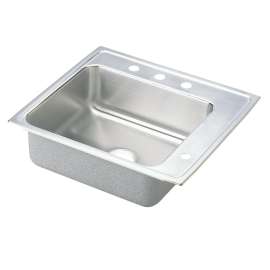 Lustertone Classic Stainless Steel 22" X 19-1/2" X 6-1/2" Single Bowl Drop-In Classroom Ada Sink, DRKADQ222065R4