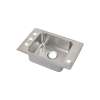 Lustertone Classic Stainless Steel 25" X 17" X 5" 4-Hole Single Bowl Drop-In Classroom Ada Sink With Quick-Clip, DRKADQ2517504