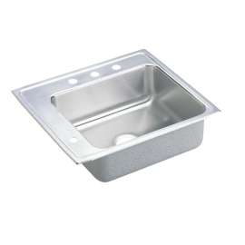 Lustertone Classic Stainless Steel 25" X 22" X 5-1/2" Single Bowl Drop-In Classroom Ada Sink, DRKADQ2522552LM