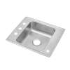 Lustertone Classic Stainless Steel 22" X 19-1/2" X 7-1/2" Single Bowl Drop-In Classroom Sink, DRKR22202FRM