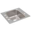 Lustertone Classic Stainless Steel 22" X 19-1/2" X 7-1/2" Single Bowl Drop-In Classroom Sink, DRKR22204