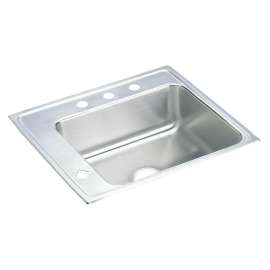 Lustertone Classic Stainless Steel 22" X 19-1/2" X 7-1/2" Single Bowl Drop-In Classroom Sink, DRKR2220L4