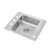 Lustertone Classic Stainless Steel 25" X 22" X 7-5/8" Single Drop-In Classroom Sink W/Perfect Drain(R) Grid, DRKR2522PD4