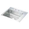 Lustertone Classic Stainless Steel 25" X 22" X 7-5/8" Single Bowl Drop-In Classroom Sink, DRKR2522R2