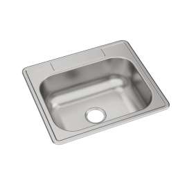 Dayton Stainless Steel 25" X 22" X 8-1/16", 0-Hole Single Bowl Drop-In Sink, DSE125220