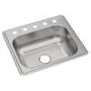 Dayton Stainless Steel 25" X 22" X 8-1/16" 5-Hole Single Bowl Drop-In Sink, DSE125225