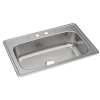 Dayton Stainless Steel 33" X 22" X 8-1/16" 2-Hole Single Bowl Drop-In Sink, DSE133222