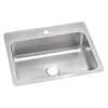 Dayton Stainless Steel 27" X 22" X 8" 1-Hole Single Bowl Dual Mount Sink, DSESR127221