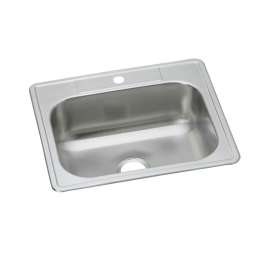 Dayton Stainless Steel 25" X 22" X 8-1/16" 1-Hole Single Bowl Drop-In Sink (40 Pack), DSEW40125221