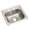 Dayton Stainless Steel 15" X 15" X 5-3/16" 3-Hole Single Bowl Drop-In Bar Sink With 2" Drain Opening (10 Pack), DW10115153