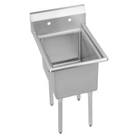 Dependabilt Stainless Steel 25" X 25-13/16" X 43-3/4" 18 Gauge One Compartment Sink With Stainless Steel Legs, E1C20X20-0X
