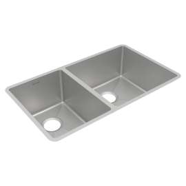 Crosstown 18 Gauge Stainless Steel 31-1/2" X 18-1/2" X 9" 40/60 Double Bowl Undermount Sink, ECTRU32179LT