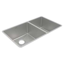 Crosstown 18 Gauge Stainless Steel 31-1/2" X 18-1/2" X 9" 60/40 Double Bowl Undermount Sink, ECTRU32179RT