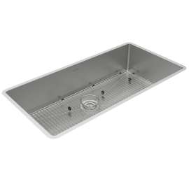Crosstown 18 Gauge Stainless Steel 36-1/2" X 18-1/2" X 9" Single Bowl Undermount Sink Kit, ECTRU35179TC