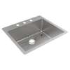 Crosstown 18 Gauge Stainless Steel 25" X 22" X 9" 3-Hole Single Bowl Dual Mount Sink Kit, ECTSR25229TBG3
