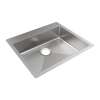 Crosstown 18 Gauge Stainless Steel 25" X 22" X 6" 0-Hole Single Bowl Dual Mount Ada Sink, ECTSRAD2522600