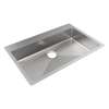 Crosstown 18 Gauge Stainless Steel 33" X 22" X 6" 0-Hole Single Bowl Dual Mount Ada Sink, ECTSRSAD3322600