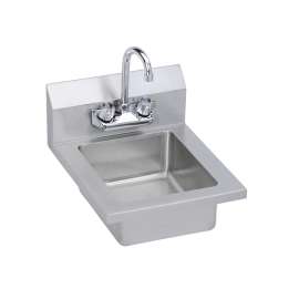 Stainless Steel 14" X 16-1/2" X 11" 18 Gauge Hand Sink With Faucet, EHS-14X