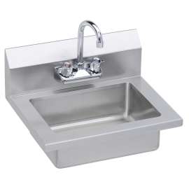Stainless Steel 18" X 14-1/2" X 11" 18 Gauge Hand Sink With Faucet, EHS-18X