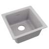 Quartz Classic 15-3/4" X 15-3/4" X 7-11/16" Single Bowl Dual Mount Bar Sink Greystone, ELG1616GS0