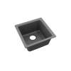Quartz Classic 15-3/4" X 15-3/4" X 7.7 Single Bowl Dual Mount Bar Sink, Graphite, ELG1616GT0