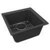 Quartz Classic 15-3/4" X 15-3/4" X 7.7, Single Bowl Dual Mount Bar Sink Kit, Matte Black, ELG1616MB0C