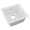 Quartz Classic 15-3/4" X 15-3/4" X 7-11/16" Single Bowl Dual Mount Bar Sink White, ELG1616WH0