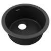 Quartz Classic 18-1/8" X 18-1/8" X 7-1/2" Single Bowl Dual Mount Bar Sink Black, ELG16FBBK0