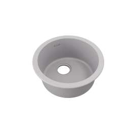 Quartz Classic 18-1/8" X 18-1/8" X 7-1/2" Single Bowl Dual Mount Bar Sink Greystone, ELG16FBGS0