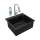 Quartz Classic 25" X 22" X 9-1/2" Single Bowl Drop-In Sink Kit With Filtered Faucet Black, ELG2522BK0FLC